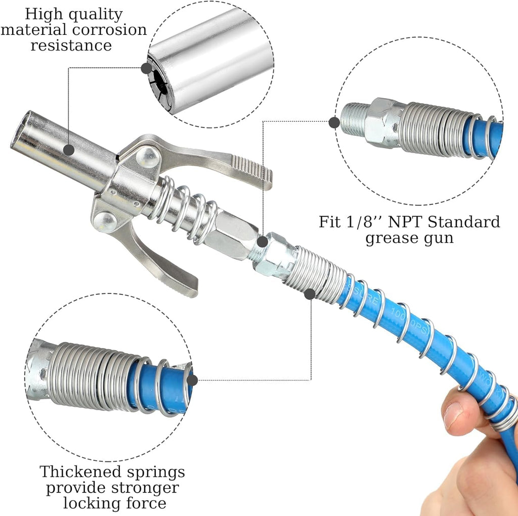 Double Handle High Pressure Release Grease Coupler