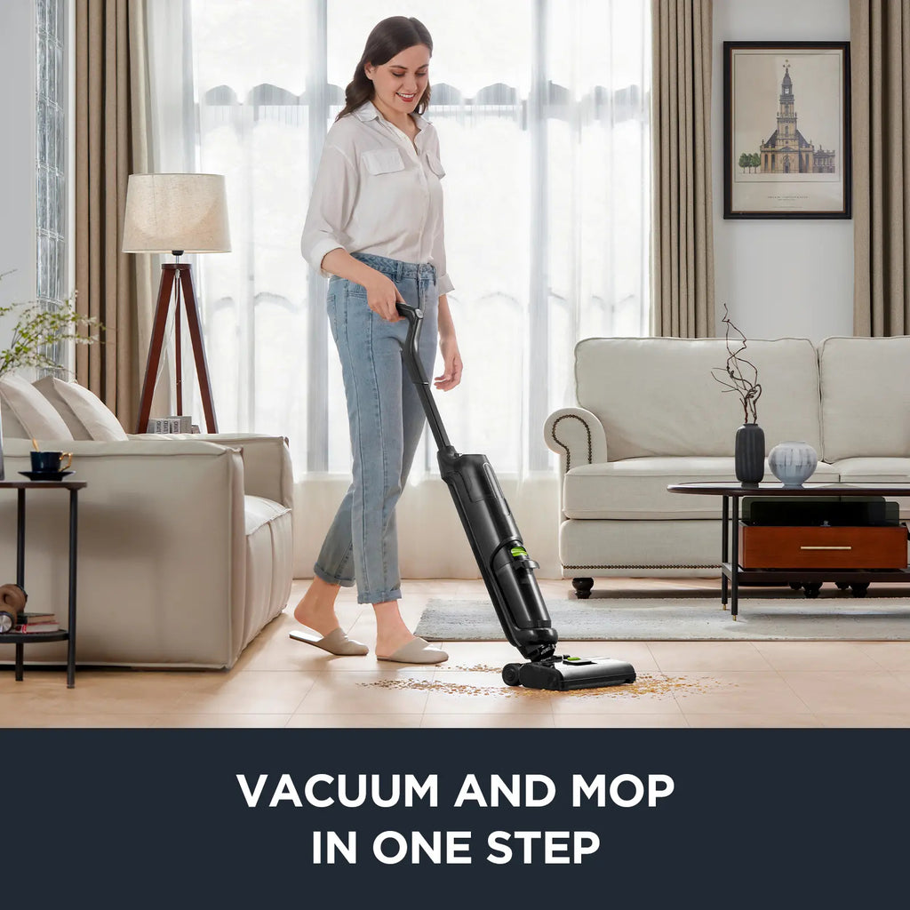 Cordless Wet Dry Hard Floor Cleaner, Smart Vacuum Mop for Multi-Surfaces